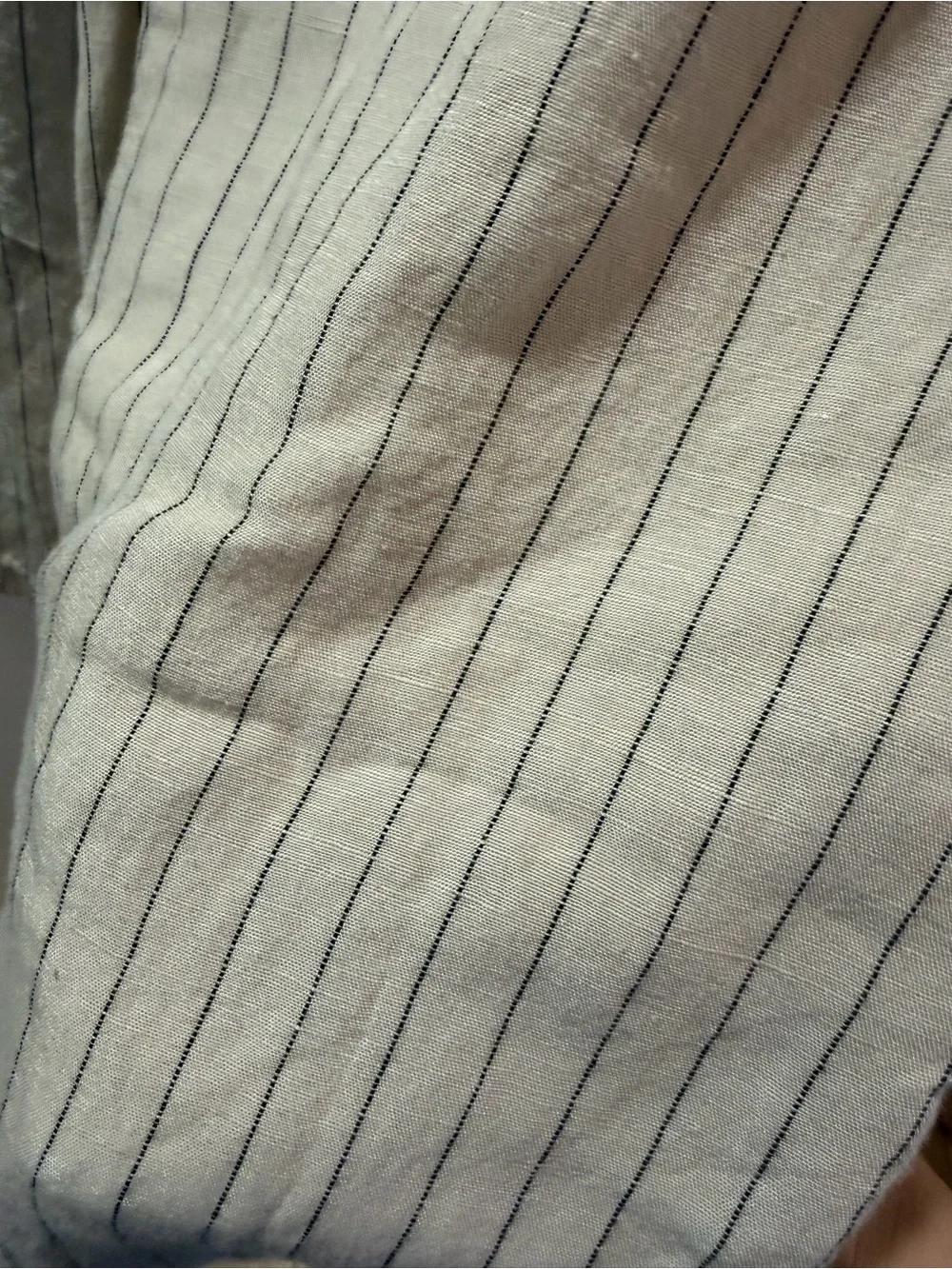 Beige Pinstripe Wide-Leg pant